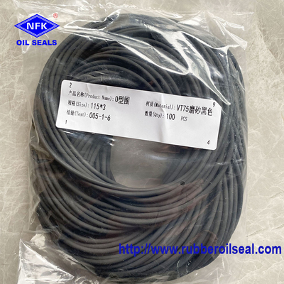 75 FKM FPM Black Matte Rubber O Ring High Pressure Resistance