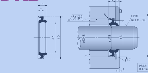 Karşılıklı hareket için toz contası AR2342-E5 DKB 40 Mükemmel toz direnci yağ keçesine sahiptir